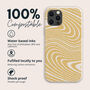 Yellow Swirl Biodegradable Phone Case, thumbnail 2 of 8