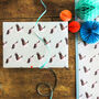 Blue Storks New Baby Wrapping Paper Two Sheets, thumbnail 1 of 5