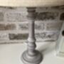 31cm Grey Washed Wood Bedside Table Lamp Light Natural Beige Shade, thumbnail 4 of 9