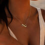 Personalised Sterling Silver Infinity Necklace, thumbnail 3 of 7