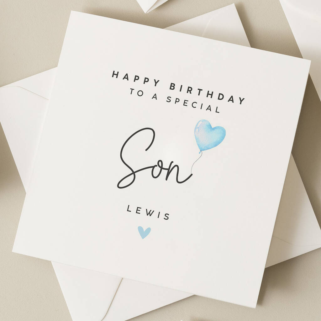 Simple Birthday Card For Son By Twist Stationery