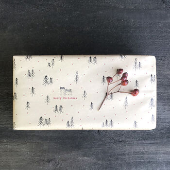 East Of India Forest Christmas Kraft Wrap 5m Roll, 3 of 3