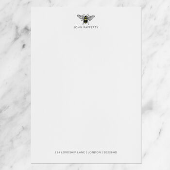 Bee Letter Writing Set Personalised, 3 of 5
