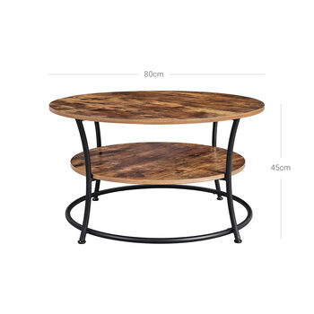 Two Layers Round Cocktail Table, 4 of 6