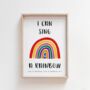 'I Can Sing A Rainbow' Nursery Rhyme Print, thumbnail 3 of 5
