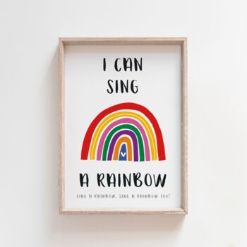 'I Can Sing A Rainbow' Nursery Rhyme Print, 3 of 5