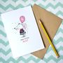 Personalised Mouse Balloon Age Birthday Card, thumbnail 2 of 6