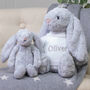 Personalised Grey Bashful Bunny Soft Toy, thumbnail 2 of 5
