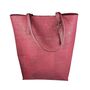 Ladies Vegan Cork Leather Tote Bag | Amadora In Raspberry, thumbnail 4 of 6