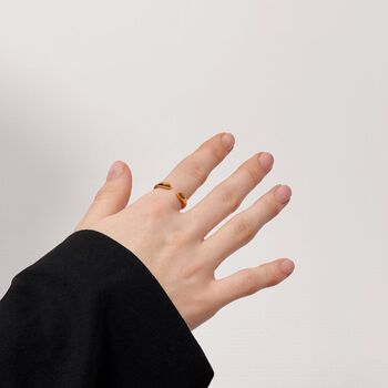 Double Drop Ring In Silver Or Gold, 12 of 12