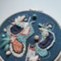 Slate Blue Abstract Embroidery Kit, thumbnail 1 of 3