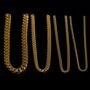Gold Chunky 8mm Cuban Link Stainless Steel Chain, thumbnail 4 of 10