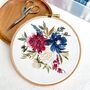 Floral Bouquet Embroidery Hoop Kit, thumbnail 1 of 3