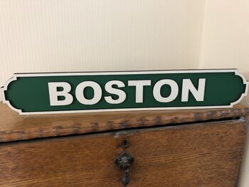 Personalised Town, City Vintage Wooden Road Signs, 12 of 12