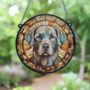 Labrador Silver Stained Glass Effect Suncatcher, thumbnail 3 of 3