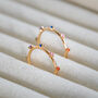 Multicolour Gemstone Hoop Earrings, thumbnail 3 of 5