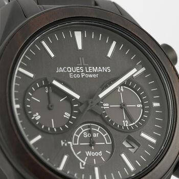 Jacques Lemans Wooden Plated Chronograph Bracelet Watch, 11 of 12