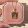 Gold Filled Initial Cz Tag Necklace, thumbnail 4 of 5