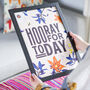 'Hooray For Today' Positive Typography Print, thumbnail 1 of 5