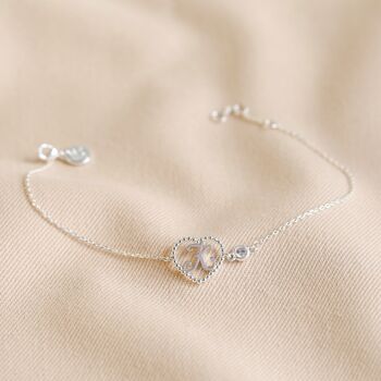 Personalised Heart Initial And Birthstone Bracelet, 10 of 11