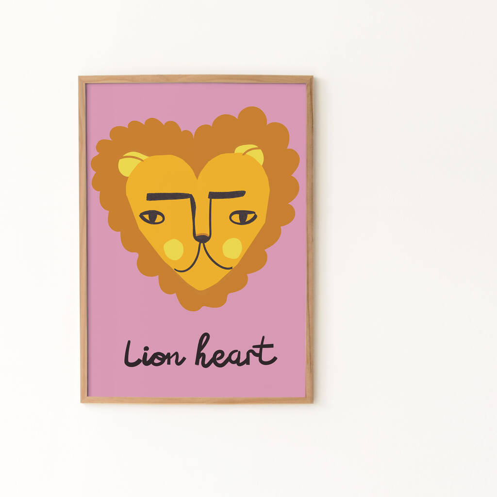 Lion Heart Art Print By Luna & Ra