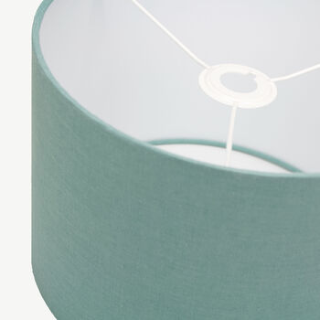 Linen Dusty Turquoise Lampshade, 6 of 9