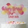 Personalised Balloon Cake Topper, Pink, thumbnail 7 of 7