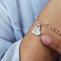 Silver Fingerprint Heart Charm Bracelet, thumbnail 1 of 5