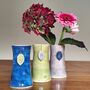 60th Birthday Anniversary Handmade Vase With Ceramic Tag, thumbnail 5 of 8