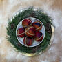 Desert Sunset Handmade Upcycled Saree Christmas Bauble, thumbnail 2 of 2