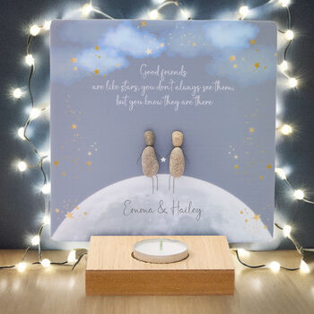Personalised Best Friend Pebble T Light Holder, 2 of 4