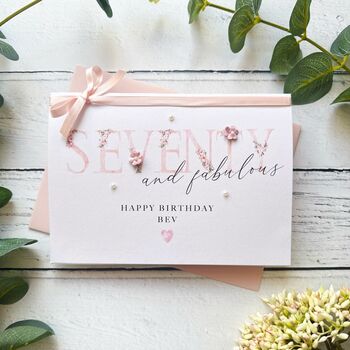 Seventy And Fabulous Birthday Card, 2 of 4