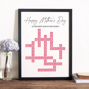 Create Your Own Mother's Day Scrabble Tile Framed Print, 2 of 2