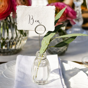 Set Of Four Bud Vase Name Card Holders, 5 of 8