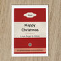 Personalised Christmas Card For Her Or Him Book Cover, thumbnail 1 of 9