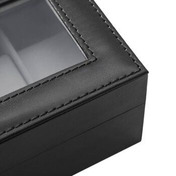 Velvet Lining Watch Box Six Slots Display Storage Case, 6 of 8