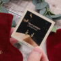 Magic Christmas Tree Earrings In Mini Stocking, thumbnail 2 of 7