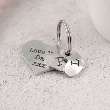 Daddy Gift From Child Personalised Pocket Heart Keyring, 8 of 9