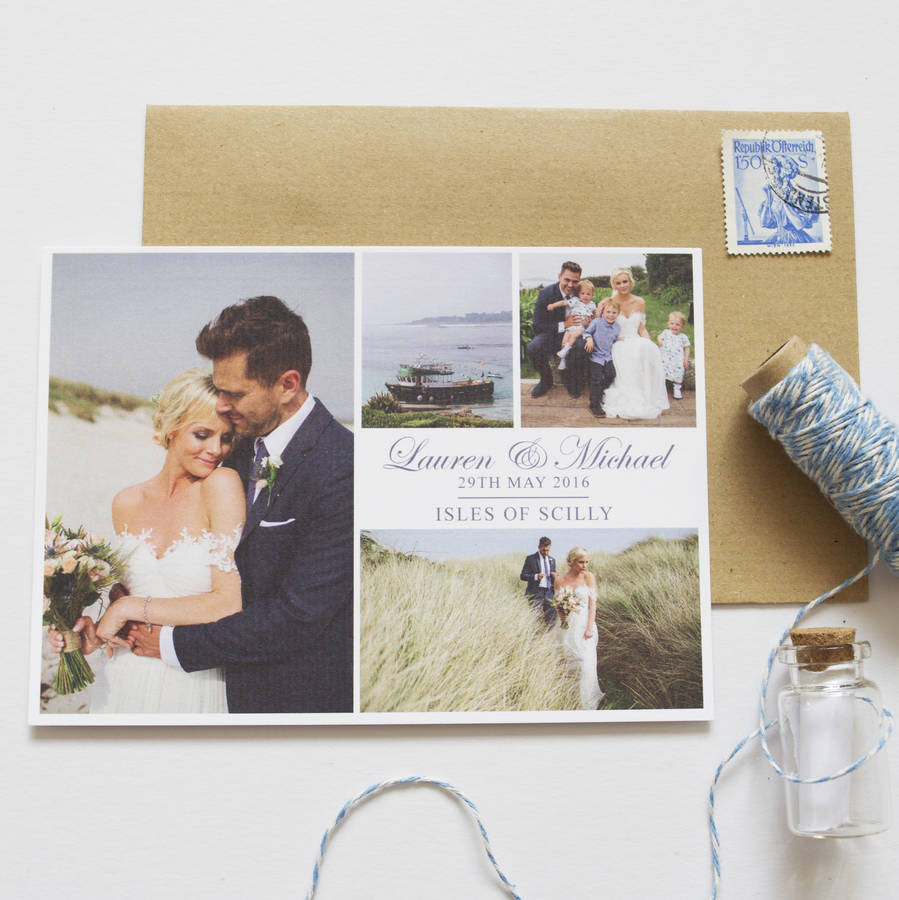 Personalised Wedding Thank You Postcards By Wonderland Invites