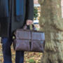 Luxury Leather Business Briefcase. 'The Lagaro', thumbnail 1 of 12