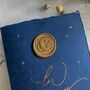 Navy Moon And Stars Vow Books With Wax Seal, thumbnail 5 of 7