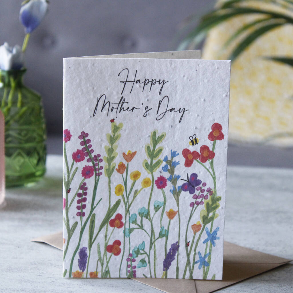 Happy Mother's Day Plantable Seed Recycled Card, 1 of 4