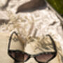 Grey Tortoise Shell Thick Diamond Frame Sunglasses, thumbnail 9 of 12