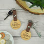 Personalised Mr And Mrs Wooden Keyring Pair For Couples, thumbnail 6 of 7