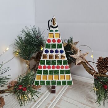 Duo Of Christmas Trees Mosaic Kit Makes Two Trees, 5 of 7