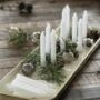 Pack Of 10 White Tapered Slim Candles, thumbnail 1 of 4