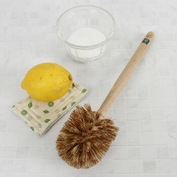 Sustainable Wood Toilet Brush With Plant Bristles, 4 of 7