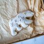 Luxury Irish Linen Festive Polar Bear Christmas Tree Decoration, thumbnail 4 of 6