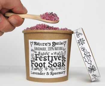 Lavender And Rosemary Festive Foot Soak Tub, 6 of 9