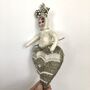 Christmas Tree Topper Beaded Heart 'Flo', thumbnail 4 of 10